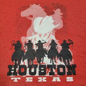 Houston Texas Cowboy Graphic SS Unisex Tee Red